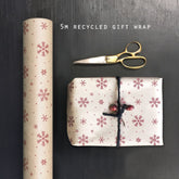 east-of-india-kraft-wrapping-paper-roll-snowflakes-5m|3765V2|Luck and Luck| 1